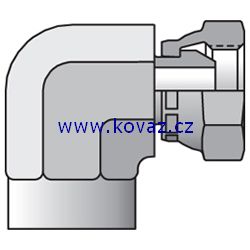 2207 - hydraulický 90°úhlový adaptér redukovaný