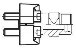 GFS - hydraulický přímý adaptér příruby šroubení