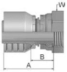 19243 - koncovka DKR středotlaká nerezová přímá s maticí