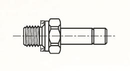T28HF - pneumatický nástrčný adaptér mosazný Metrulok