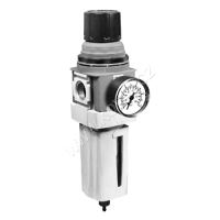 Filtr/Regulátor pro upravu vzduchu s manometrem, G1/2&quot;vni, 5 µm, 17 bar, max. 99 l/s, kovová nádobka, automatické vypouštění