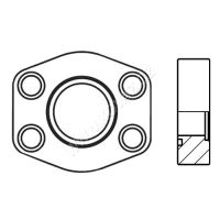 Hydraulická navařovací příruba plochá 1/2&quot;, 13mm, O-kroužek, 40 bar