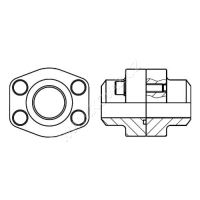 Hydraulická navařovací příruba 1&quot;, 25mm, O-kroužek, 345 bar