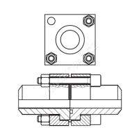 Hydraulická navařovací dvojitá čtvercová příruba 1&quot;, 25mm, lehká řada, 250 bar