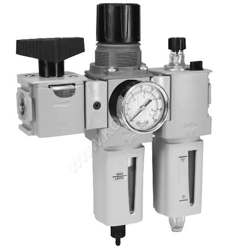 Filtr/Regulátor, lubrikátor, blokovací kulový ventil pro úpravu vzduchu P32QA