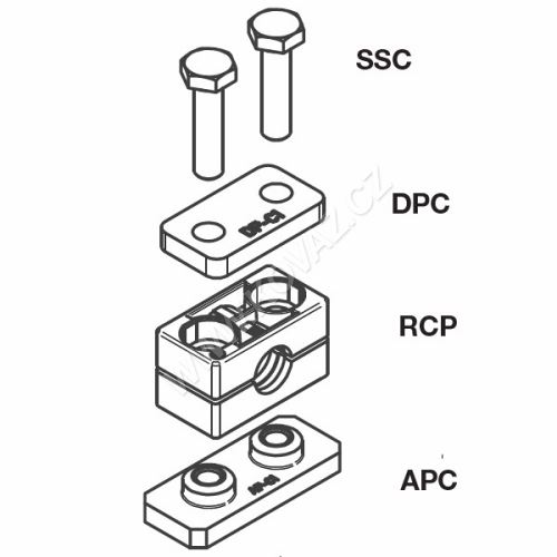 Kompletní příchytky a držáky trubek RCP1