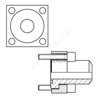 Hydraulická navařovací čtvercová příruba 3/8&quot;, 10mm, lehká řada, 250 bar