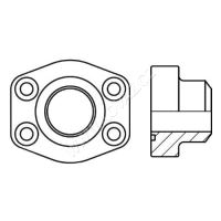 Hydraulická navařovací příruba 1&quot;, 25mm, O-kroužek, 4x šroub UNC, 345 bar