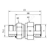 Zpětný ventill O-Lok® RHV42EDMLOS rozměry