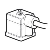 Konektor k pneumatickým ventilům s LED diodou, 30mm, DIN 43650, napájení 110V AC/DC, kabel 5m